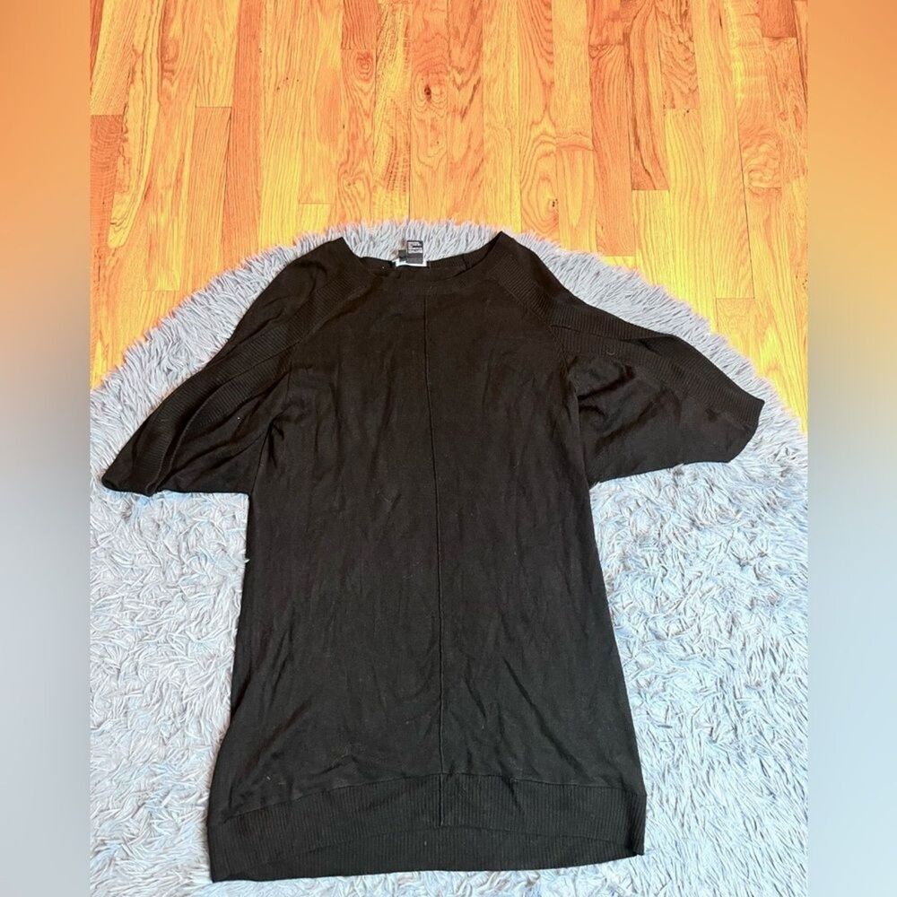 Etcetera Black Wool Tunic Sweater Dress Size M
